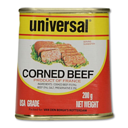 Unity Corn Beef UNIVERSAL CORNED BEEF 200gr*12/ΚΙΒ 400ΚΙΒ/ΠΑΛ