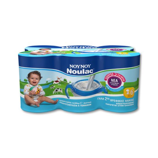 ΝΟΥΝΟΥ ΓΑΛΑ ΕΒΑΠΟΡΕ NOULAC (6*400gr)*8/ L 6KB / PAL 42KB