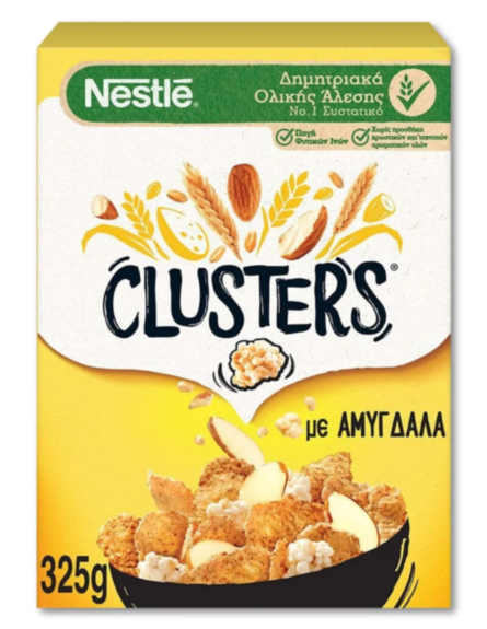 CLUSTERS ΔΗΜΗΤΡΙΑΚΑ ΟΛ.ΑΛΕΣΕΩΣ ΜΕ ΑΜΥΓΔΑΛΟ 325g*16ΤΕΜ/ΚΒ  48 PAL