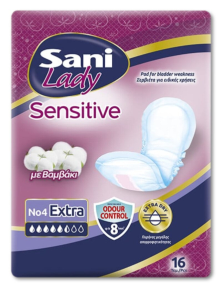 SANI LADY SENSITIVE EXTRA No4 (ΠΚ-16ΤΕΜ)*12/KIB