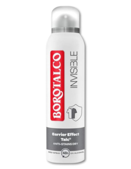 BOROTALCO SPRAY ΑΠΟΣMHTIKO INVISIBLE 150ml*12ΤΕΜ/ΚΙΒ