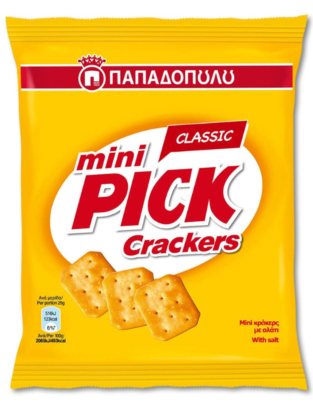 ΠΑΠΑΔΟΠΟΥΛΟΥ MINI PICK CRACKERS CLASSIC (2394) 70g*14 TEM/KIB