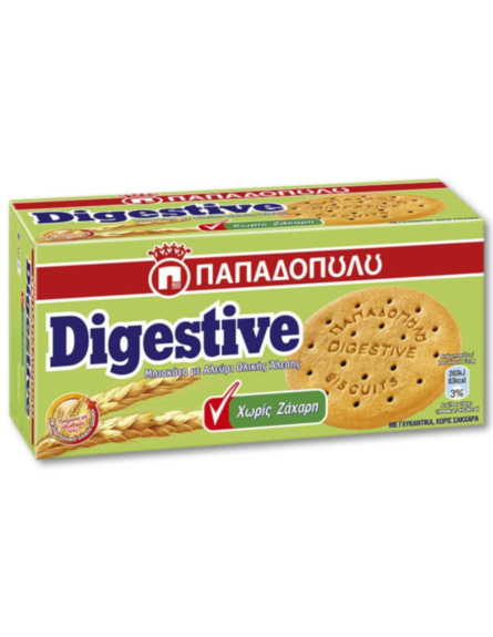 ΠΑΠΑΔΟΠΟΥΛΟΥ ΜΠΙΣΚ. DIGESTIVE ΟΛ.ΧΩΡ.ΖΑΧΑΡΗ (2075) 250g*12
