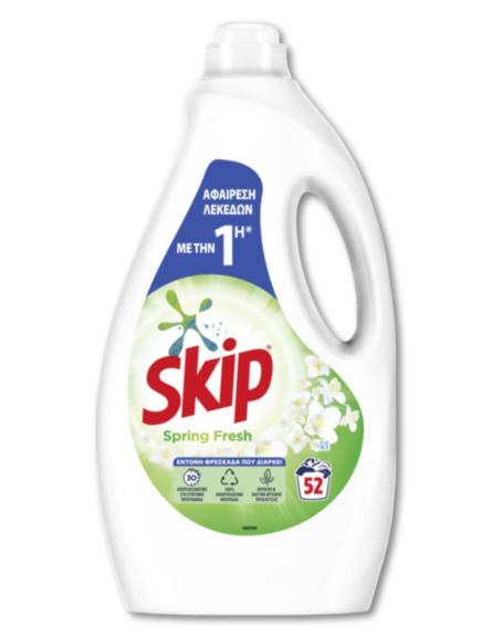SKIP ΥΓΡΟ ΠΛΥΝΤ. SPRING FRESH (52ΜΖ) 2,6kg*4 / L 12KB / PAL 48KB