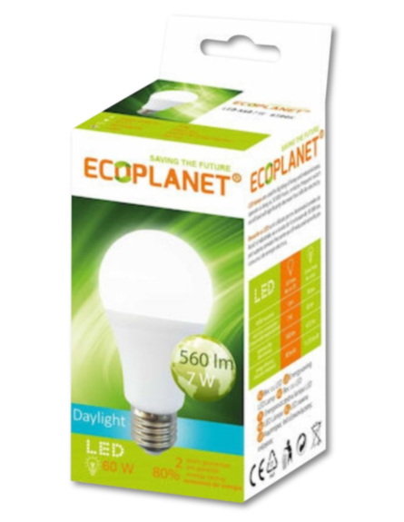 ΛΑΜΠΕΣ ECOPLANET LED 7W E27 6500K 10ΤΕΜ/ΠΑΚ
