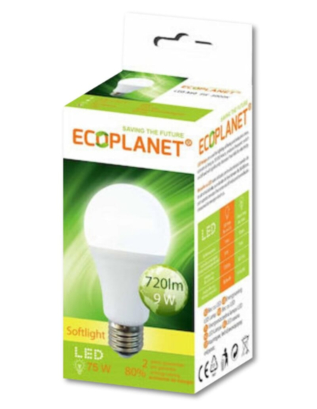 ΛΑΜΠΕΣ ECOPLANET LED 9W E27 6500K 10ΤΕΜ/ΠΑΚ 10ΠΑΚ/ΚΙΒ