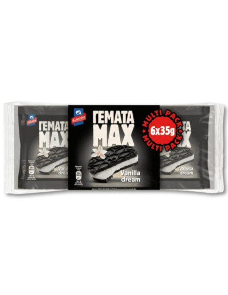 ΑΛΛΑΤΙΝΗ ΓΕΜΑΤΑ MAX ΒΑΝΙΛΙΑ (6*35gr)*8 ΤΕΜ / ΚΙΒ