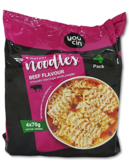 YOU CIN NOODLES ΜΟΣΧΑΡΙ (4*70g)*15/ L 4KB / PAL 40KB