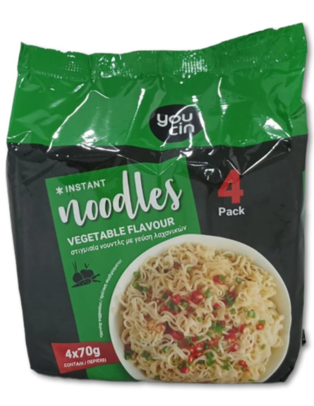 YOU CIN NOODLES ΛΑΧΑΝΙΚΩΝ (4*70g)*15/ L 4KB / PAL 40KB