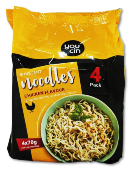 YOU CIN NOODLES ΚΟΤΟΠΟΥΛΟ (4*70g)*15/ L 4KB / PAL 40KB