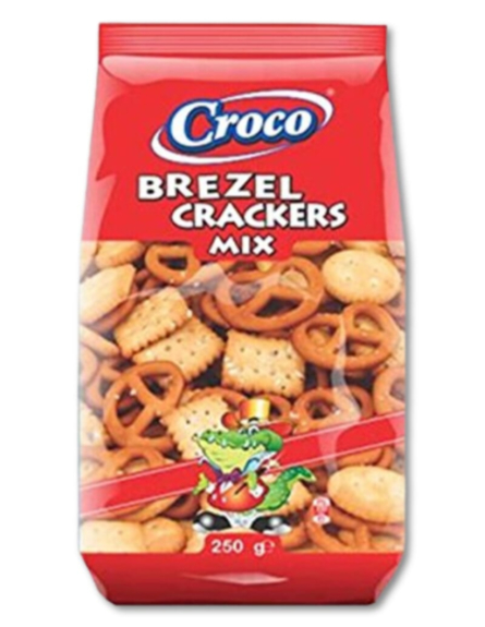 CROCO ΚΡΑΚΕΡ BREZEL MIX 250g*12/ΚΙΒ