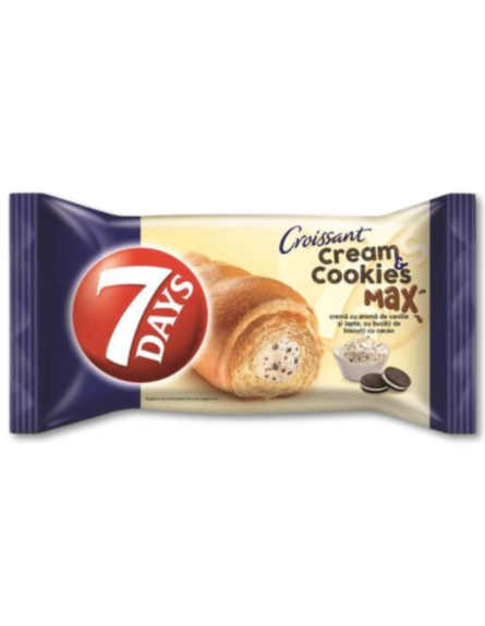 7 DAYS ΚΡΟΥΑΣΑΝ ΜΑΧ ΜΕ ΓΕΜ.CREAM & COOKIES  92g*20