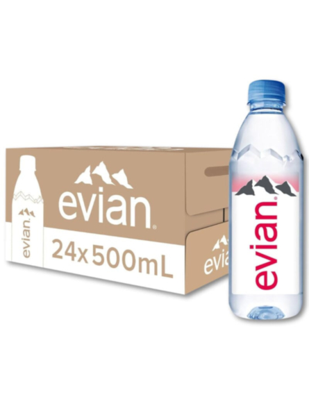 EVIAN ΦΥΣΙΚΟ ΜΕΤΑΛΛΙΚΟ ΝΕΡΟ (PET) (ΠΚ-24*0,5L)/ L 12KB / PAL 96KB