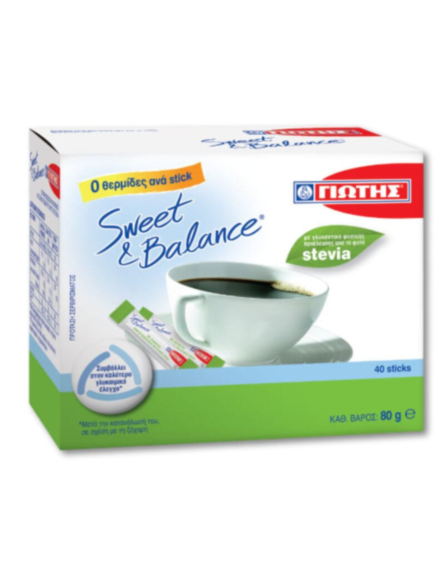 ΓΙΩΤΗΣ SWEET & BALANCE ΣΤΙΚΣ ΣΤΕΒΙΑ (2gr*40)*12DIS/KIB