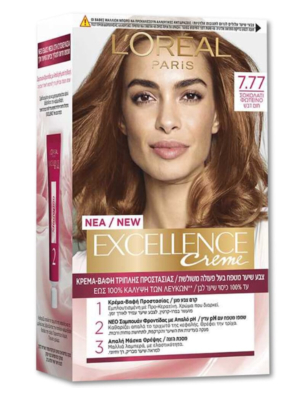 EXCELLENCE ΒΑΦΗ ΜΑΛΛΙΩΝ Νο 7.7 ΚΑΣΤΑΝΟ ΜΕΛΙ 48ml*6TEM/ΚΒ