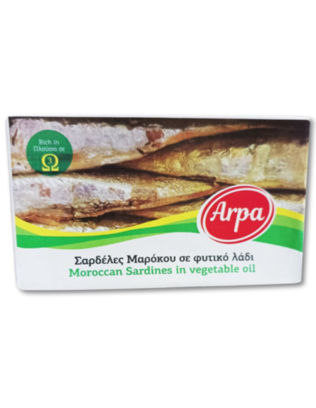 ARPA ΣΑΡΔΕΛΑ ΣΕ ΦΥΤΙΚΟ ΛΑΔΙ 125g*50ΤΕΜ/ΚΒ
