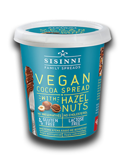 SISINNI ΠΡΑΛΙΝΑ ΦΟΥΝΤΟΥΚΙΟΥ ΜΕ ΚΑΚΑΟ VEGAN PET 400GR*12/ L 8ΚB / PAL 56KB
