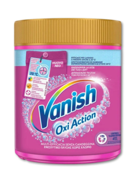 VANISH OXI ACTION ΣΚΟΝΗ PINK ΕΛΛ. 500gr*12/ΚΒ