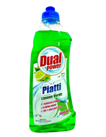 DUAL POWER ΥΓΡΟ ΠΙΑΤΩΝ ΠΡΑΣΙΝΟ ΛΕΜΟΝΙ 1lt*6 / L 15KB / PAL 90KB