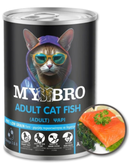 MY BRO ΠΑΤΕ ΓΑΤΑΣ ΜΕ ΨΑΡΙ ΚΟΝΣΕΡΒΑ 400gr*12/ L 15