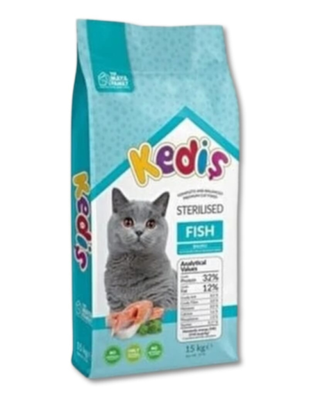 ΞΗΡΑ ΤΡΟΦΗ ΓΑΤΑΣ KEDIS ΨΑΡΙ ADULT(ΣΤΕΙΡΩΜΕΝΗ) 15kg