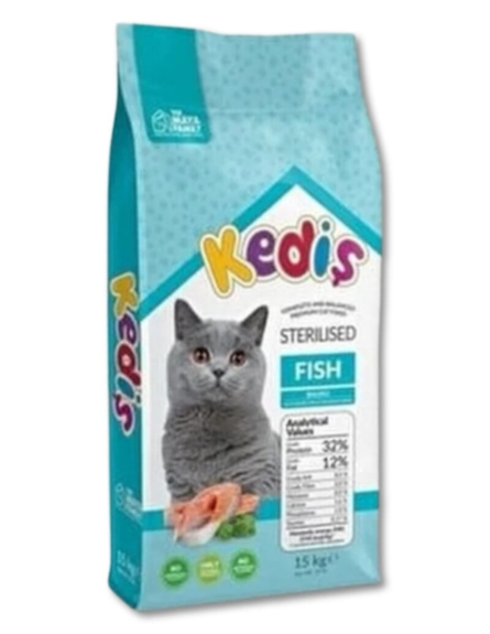 ΞΗΡΑ ΤΡΟΦΗ ΓΑΤΑΣ KEDIS ΨΑΡΙ ADULT(ΣΤΕΙΡΩΜΕΝΗ) 15kg