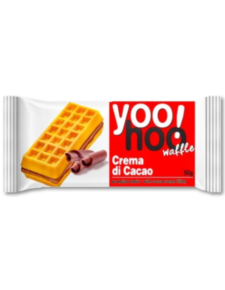 YOOHOO WAFFLE ΜΕ ΓΕΜΙΣΗ ΚΡΕΜΑ ΚΑΚΑΟ 50gr*12TEM/KB