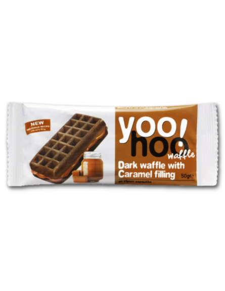YOOHOO WAFFLE ΜΕ ΓΕΜΙΣΗ ΑΛΜΥΡΗ ΚΑΡΑΜΕΛΑ 50gr*12TEM/KB