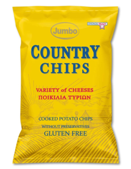 JUMBO COUNTRY CHIPS ΠΟΙΚΙΛΙΑ ΤΥΡΙΩΝ 150gr*20