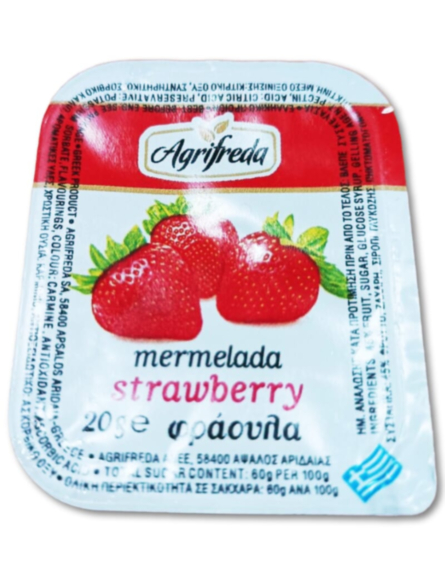 AGRIFREDA MERMELADA ΦΡΑΟΥΛΑ ΜΕΡΙΔΑ 20g*228ΤΕΜ/ΚΙΒ
