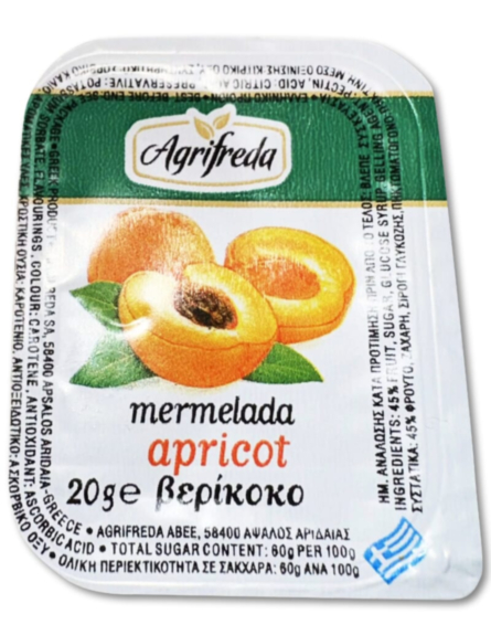 AGRIFREDA MERMELADA ΒΕΡΙΚΟΚΟ ΜΕΡΙΔΑ 20g*228ΤΕΜ/ΚΙΒ