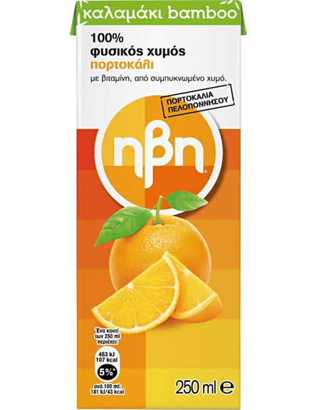 ΗΒΗ ΠΟΡΤΟΚΑΛΙ ΦΥΣ.ΧΥΜΟΣ 250ml*27ΤΕΜ/ΚΙΒ
