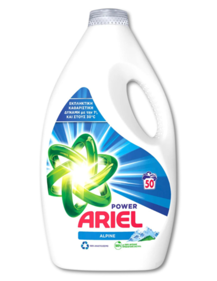 ARIEL ΥΓΡΟ ALPINE (50Μ) 2750ml*4 ΕΛΛ./ L 10KB / PAL 40KB