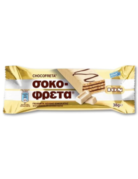 ΣΟΚΟΦΡΕΤΑ ΙΟΝ ΛΕΥΚΗ ΣΟΚΟΛΑΤΑ (8102) 38g*20