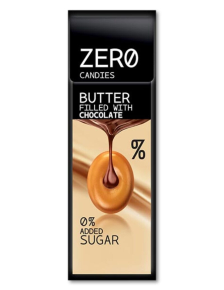 ZERO ΚΑΡΑΜΕΛΕΣ ΒΟΥΤΥΡΟΥ ΣΟΚΟΛΑΤΑ 32g*12ΤΕΜ/ΚΙΒ