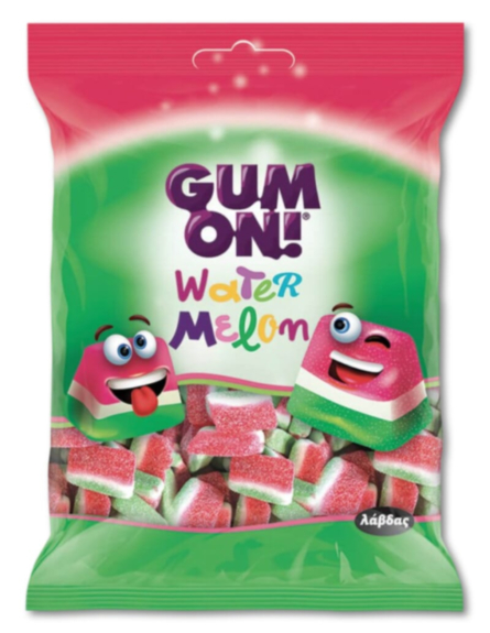GUM ON ΖΕΛΕΔΑΚΙΑ SOUR WATERMELON 80g*16TEM/KIB