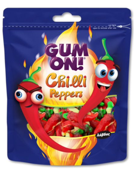GUM ON ΖΕΛΕΔΑΚΙΑ CHILLI PEPPERS 80g*16ΤΕΜ/ΚΙΒ