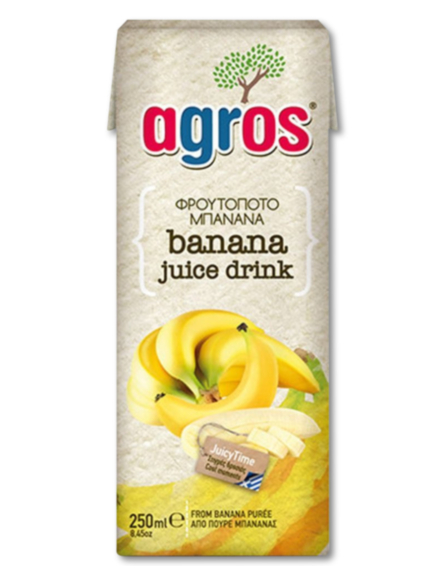 AGROS ΧΥΜΟΣ ΜΠΑΝΑΝΑ ΝΕΚΤΑΡ 250ml*27/ L 12KB / PAL 120KB