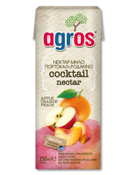 AGROS ΧΥΜΟΣ 3 ΦΡΟΥΤΑ ΝΕΚΤΑΡ 250ml*27/ L 12KB / PAL 120KB