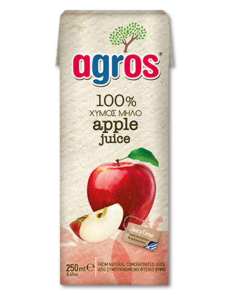 AGROS ΧΥΜΟΣ ΜΗΛΟ Φ.Χ.(100%) 250ml*27/ L 12KB / 120KB