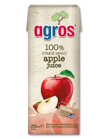 AGROS ΧΥΜΟΣ ΜΗΛΟ Φ.Χ.(100%) 250ml*27/ L 12KB / 120KB