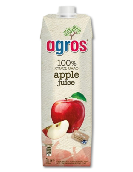 AGROS ΧΥΜΟΣ ΜΗΛΟ Φ.Χ. (100%) 1LT*12/ L 13KB / PAL 78KB