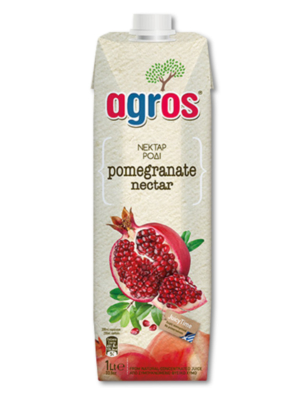 AGROS ΧΥΜΟΣ ΡΟΔΙ ΝΕΚΤΑΡ 1LT*12/ L 13KB / 78KB