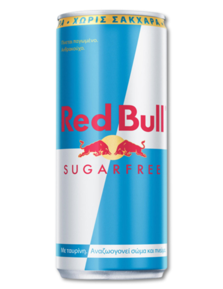 RED BULL ENERGY DRINK SUGAR FREE 250ml*24/ L 12ΚΒ / PAL 108ΚΙΒ