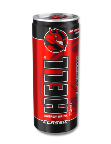 HELL ENERGY DRINK CLASSIC 250ml*24/ L 12KB / PAL  120ΚΙΒ