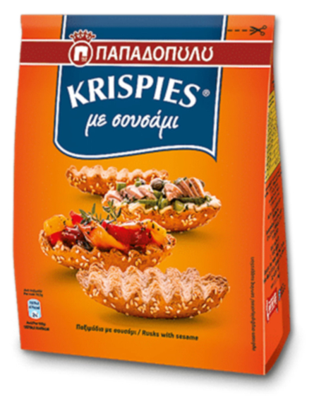 ΠΑΠΑΔΟΠΟΥΛΟΥ KRISPIES ΜΕ ΣΟΥΣΑΜΙ 200gr*10/L 4KB /PAL 36KB