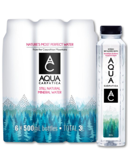 AQUA CARPATICA ΦΥΣΙΚΟ ΜΕΤΑΛΛΙΚΟ ΝΕΡΟ 4x(6x500ml) / L 11KB / PAL 66KB