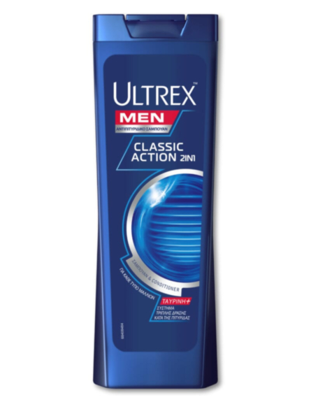 ULTREX ΣΑΜΠΟΥΑΝ ΑΝΔΡΙΚΟ CLASSIC 2 IN 1 360ml*12/ L 23KB / PAL 161KB