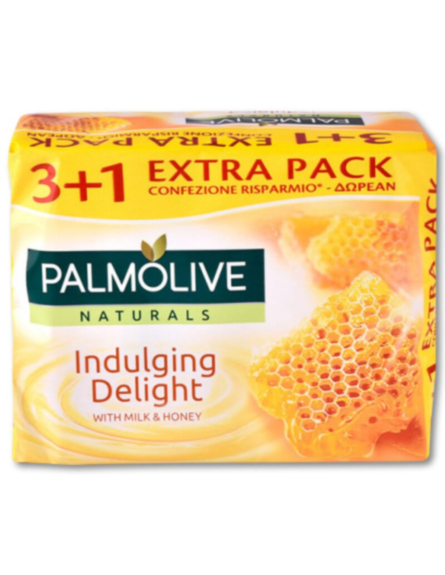 PALMOLIVE ΣΑΠΟΥΝΙ ΠΛΑΚΑ MILK & HONEY 90gr (ΠΚ - 3+1Δ)*18 TEM/KIB