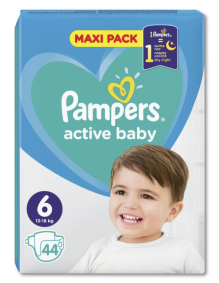 PAMPERS  ACTIVE B.No6 MAXI (13-18Kg) ΠΚ-44*2/ L 10ΚΙΒ / PAL 70KB